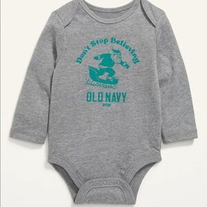 Unisex Long-Sleeve Logo-Graphic Bodysuit for Baby